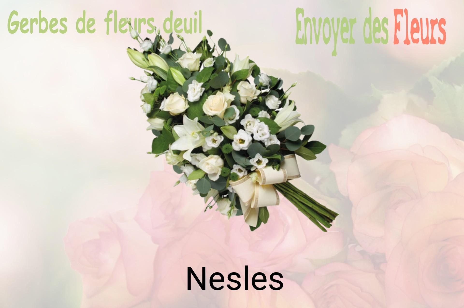Gerbe de fleurs de deuil livrée à Nesles